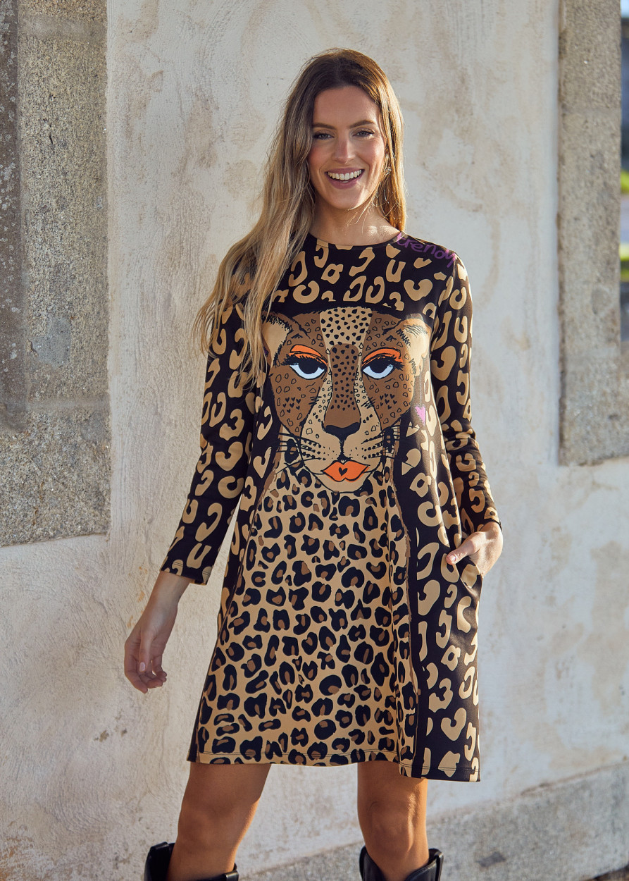 Vestido Leoparda