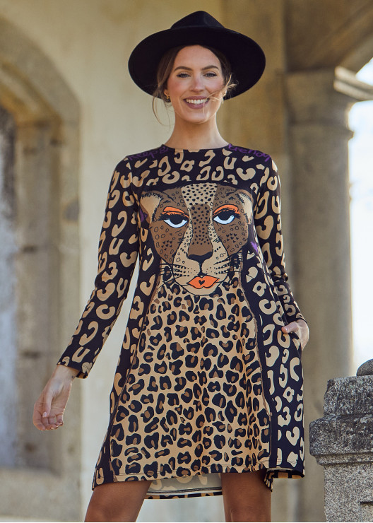 Vestido Leoparda